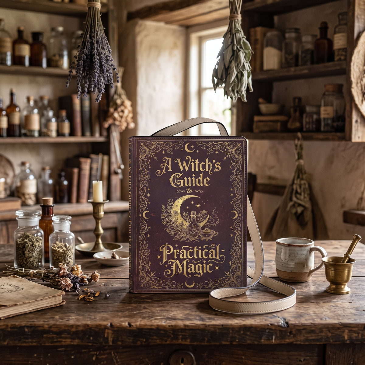 Witch's Guide to Practical Magic Book-shaped Purse