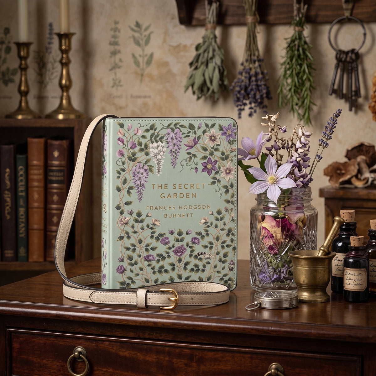 Secret Garden Book-Shaped Purse