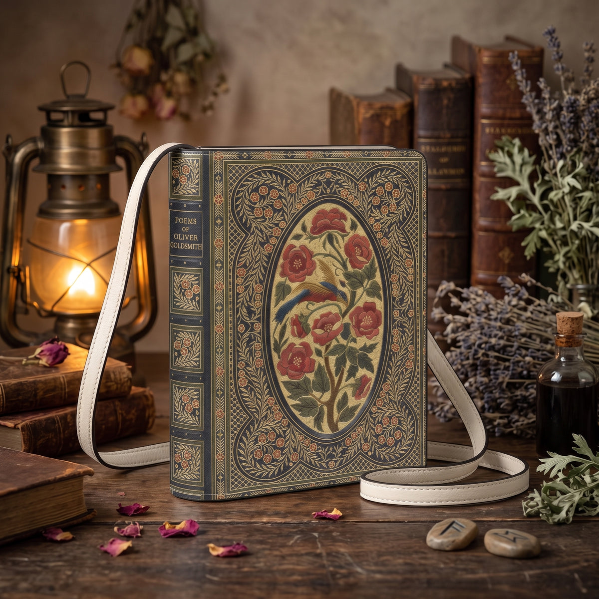 Victorian Poetry Book-Shaped Purse