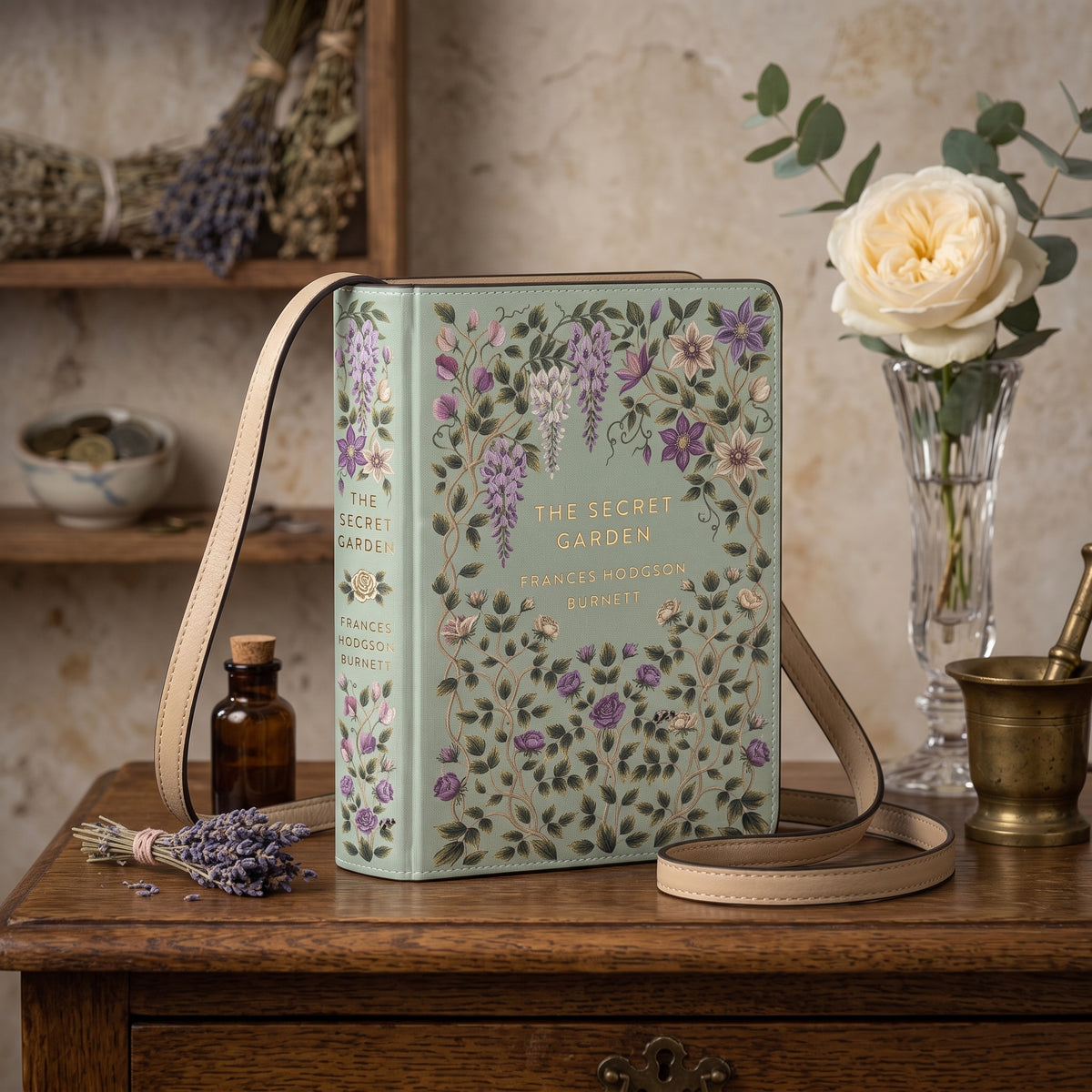 Secret Garden Book-Shaped Purse