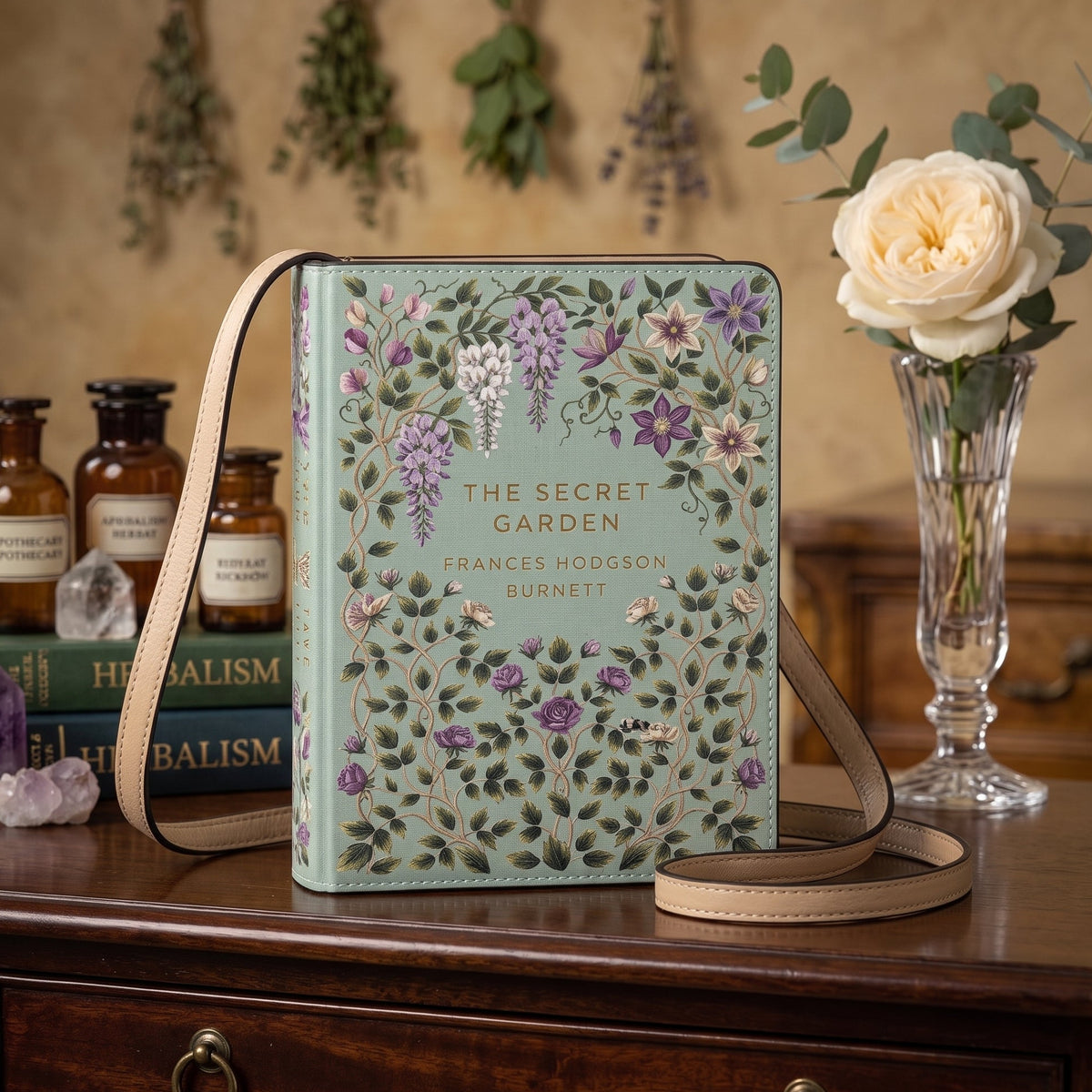 Secret Garden Book-Shaped Purse