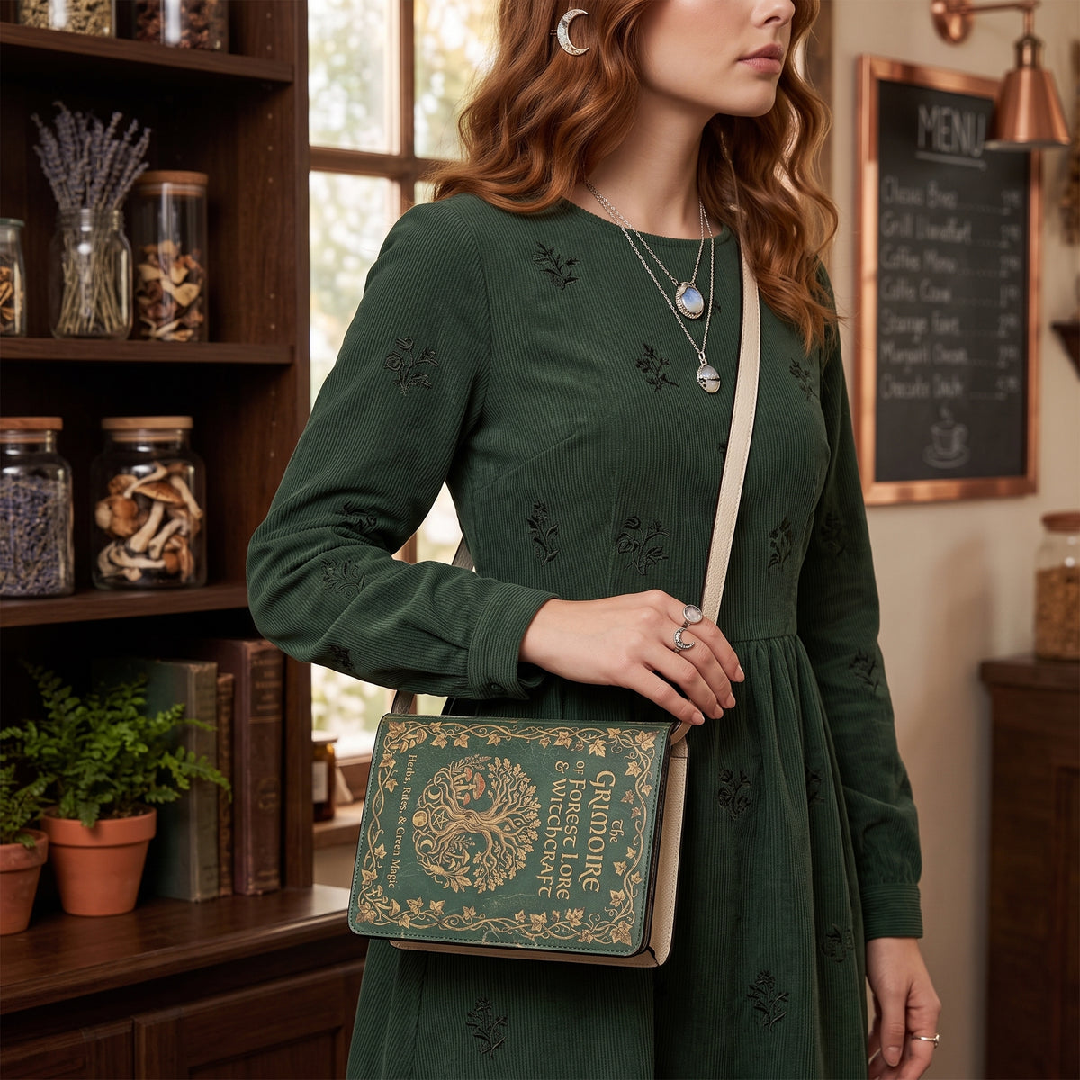forest grimoire book purse