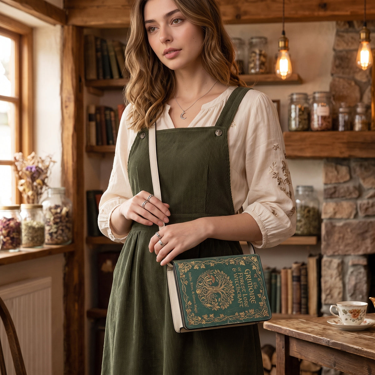 forest grimoire book purse