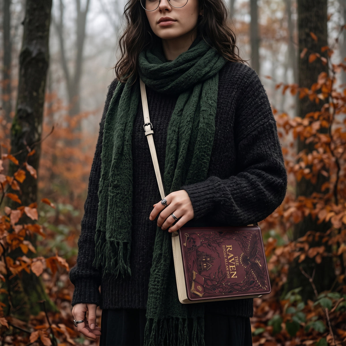 The Raven by Edgar Allan Poe Book-Shaped Purse