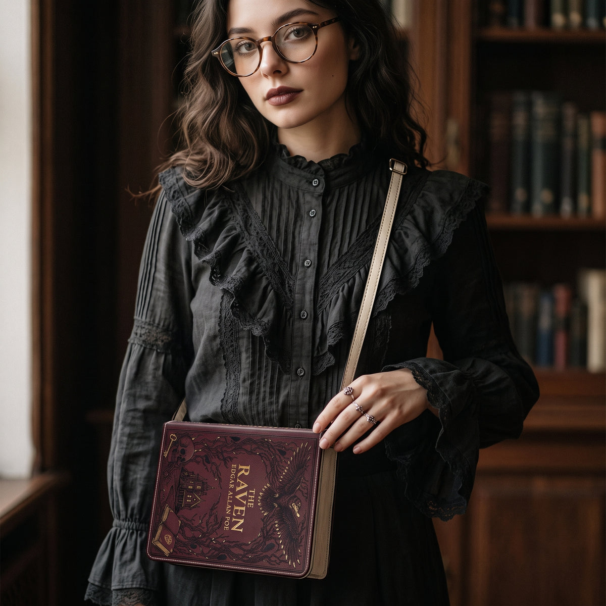The Raven by Edgar Allan Poe Book-Shaped Purse