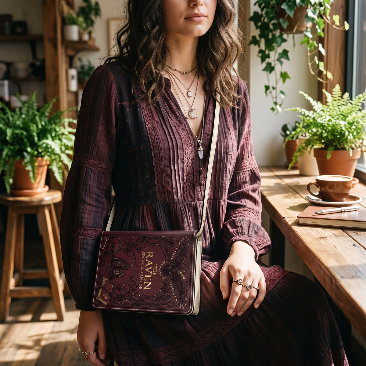 The Raven by Edgar Allan Poe Book-Shaped Purse