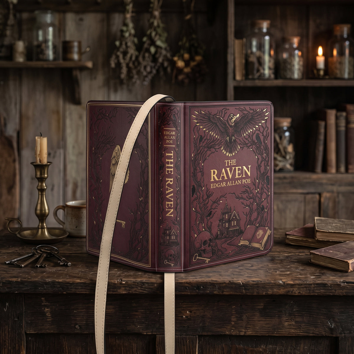 The Raven by Edgar Allan Poe Book-Shaped Purse