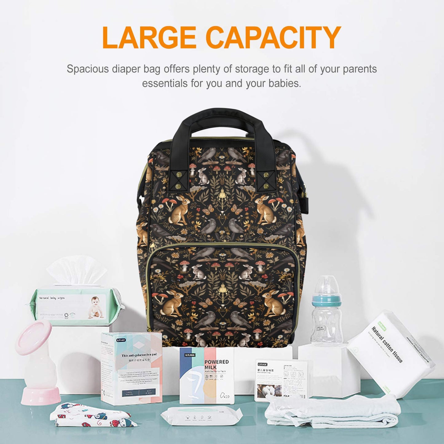 Dark Woodland Diaper Backpack