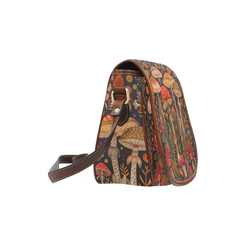 Boho Mushrooms Saddle Bag Purse