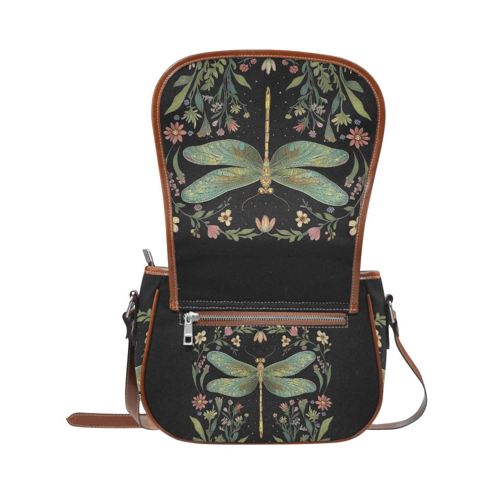 Dragonfly Crossbody Saddle Bag Purse