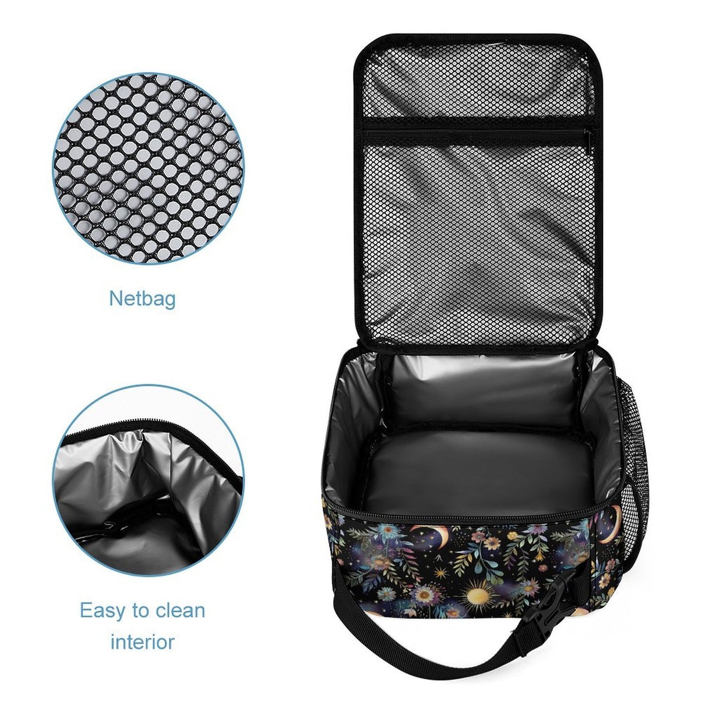 Ethereal Moons & Flowers Backpack School Set