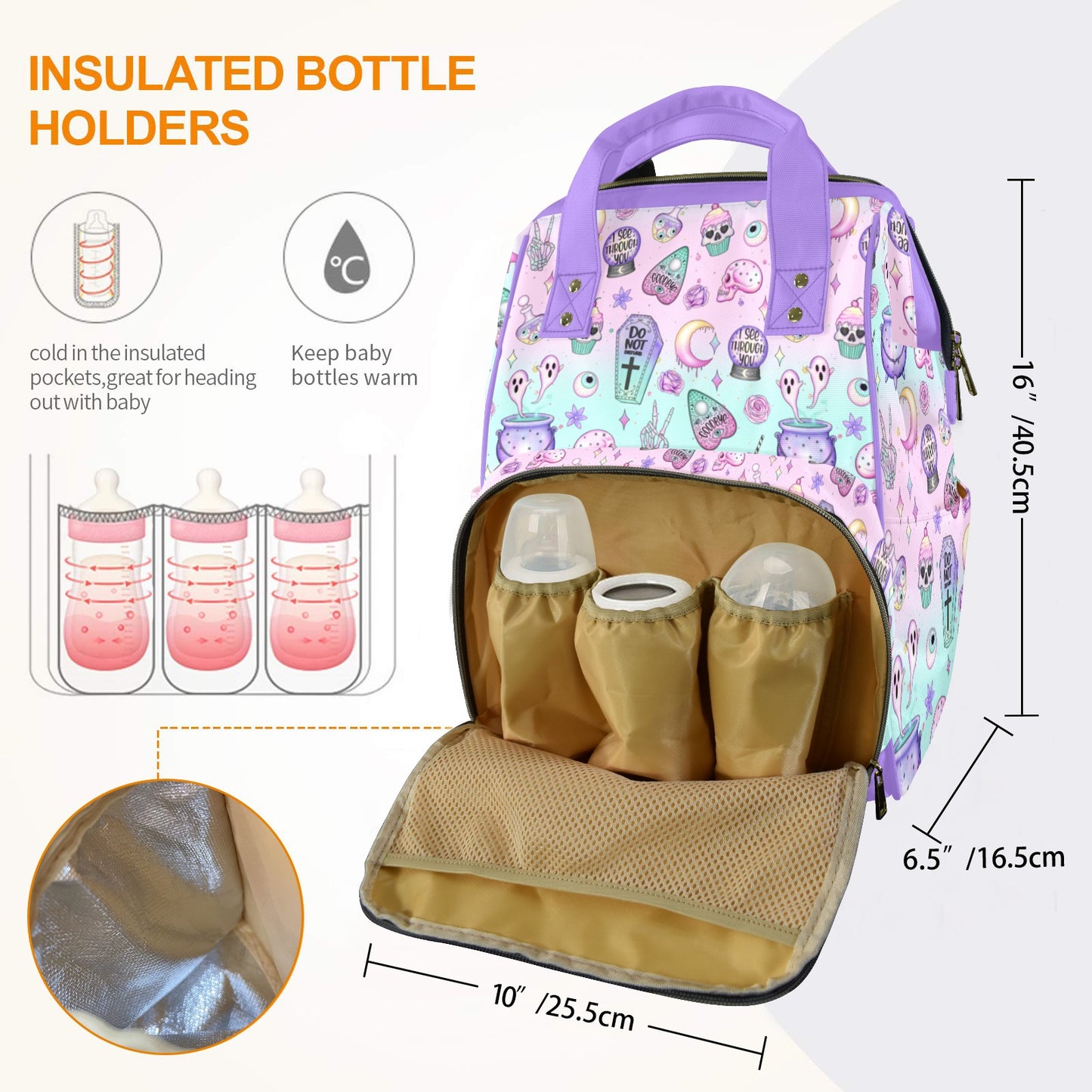 Pastel Kawaii Witchy Diaper Backpack