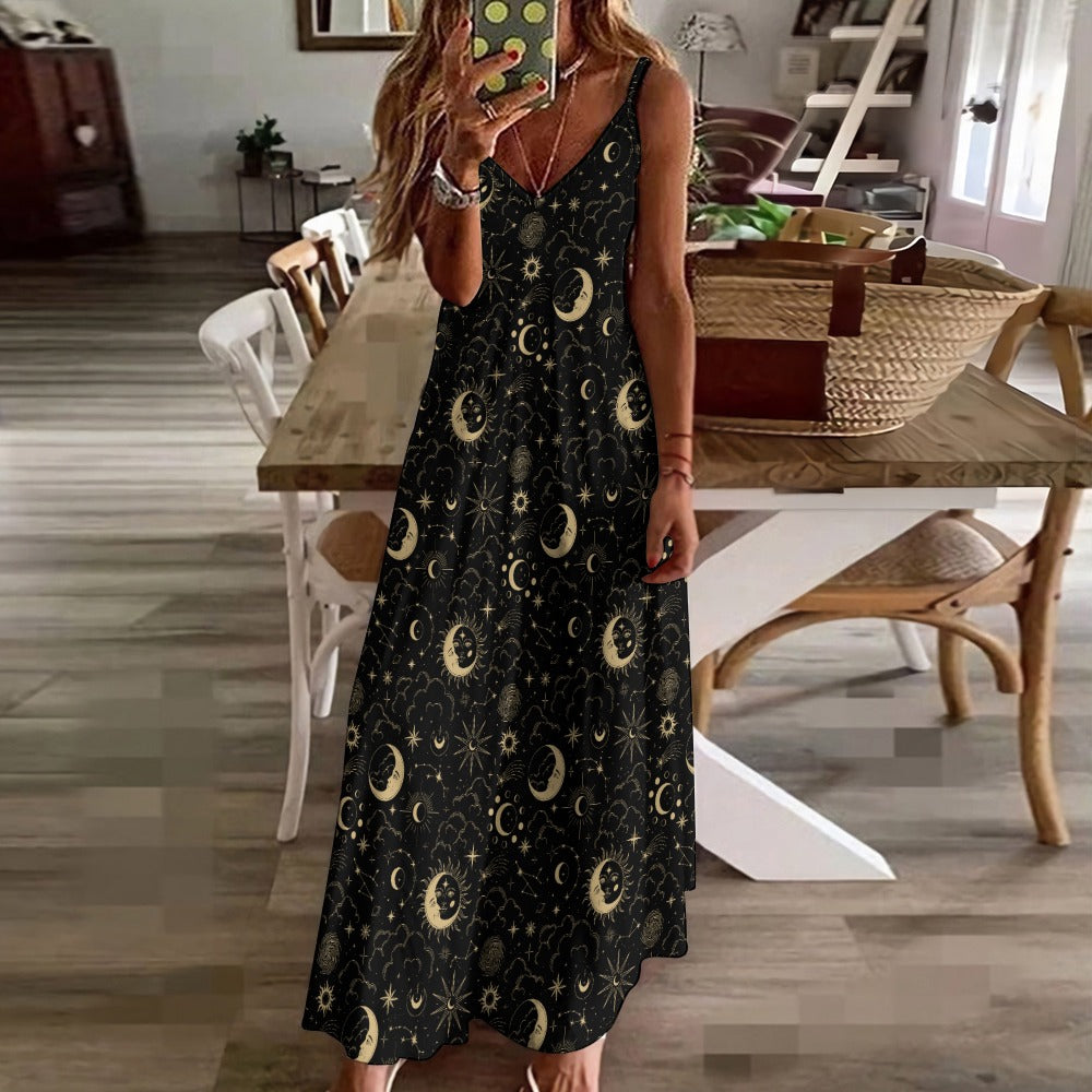 Celestial Moons Maxi Dress