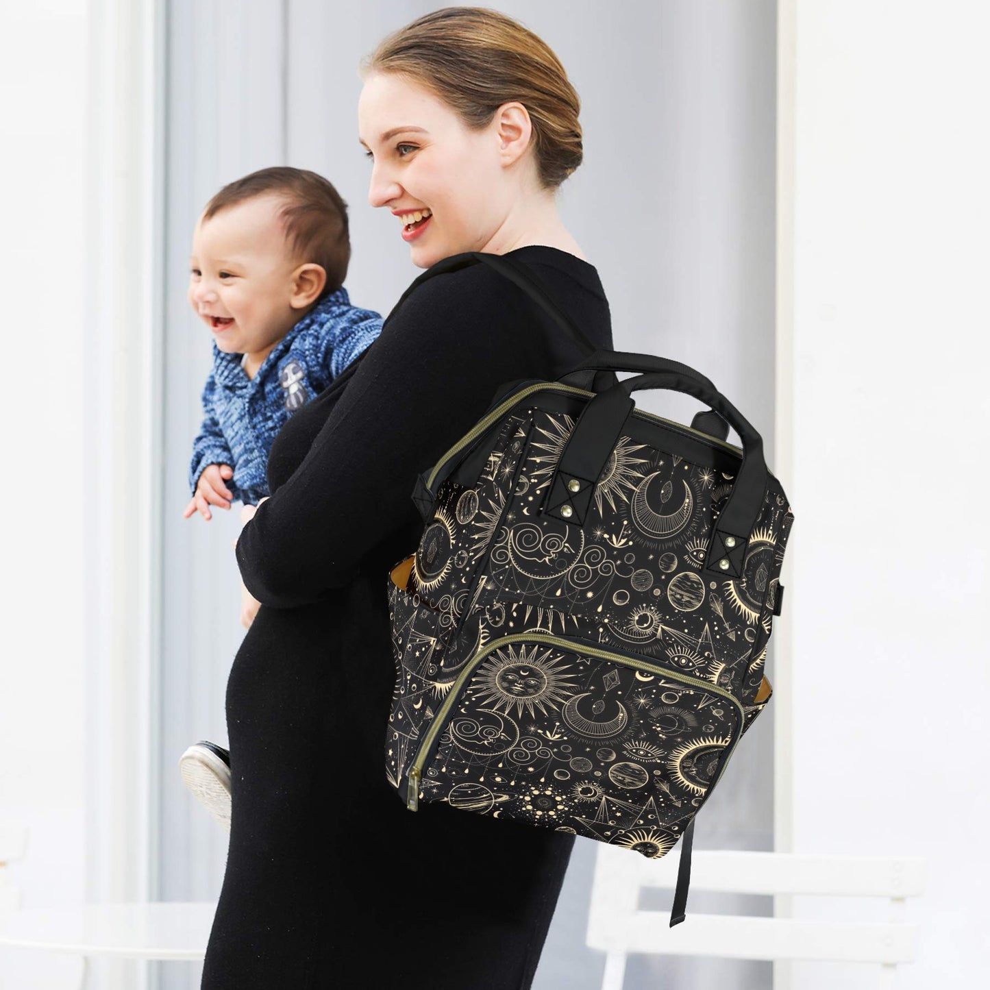 Celestial Stars Witchy Diaper Backpack