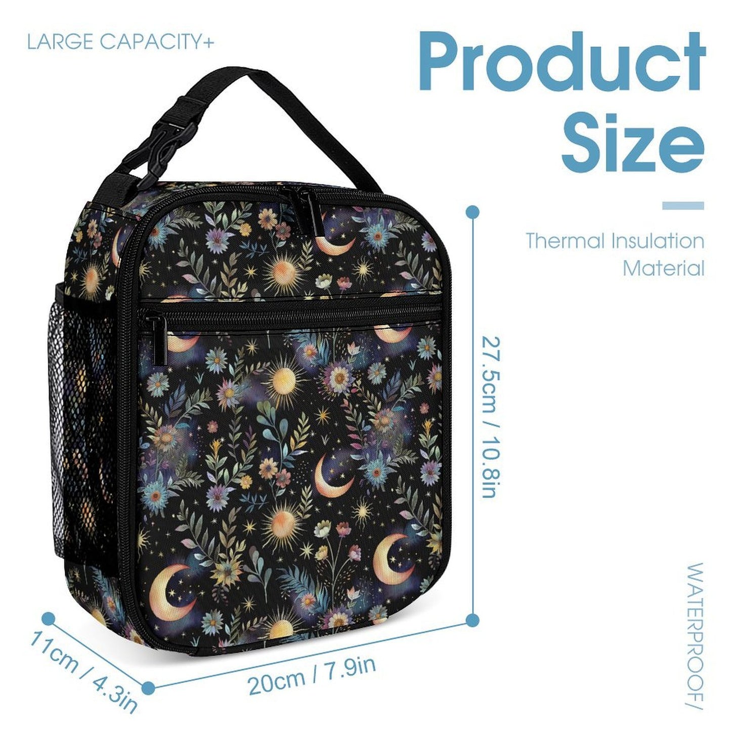 Ethereal Moons & Flowers Backpack School Set