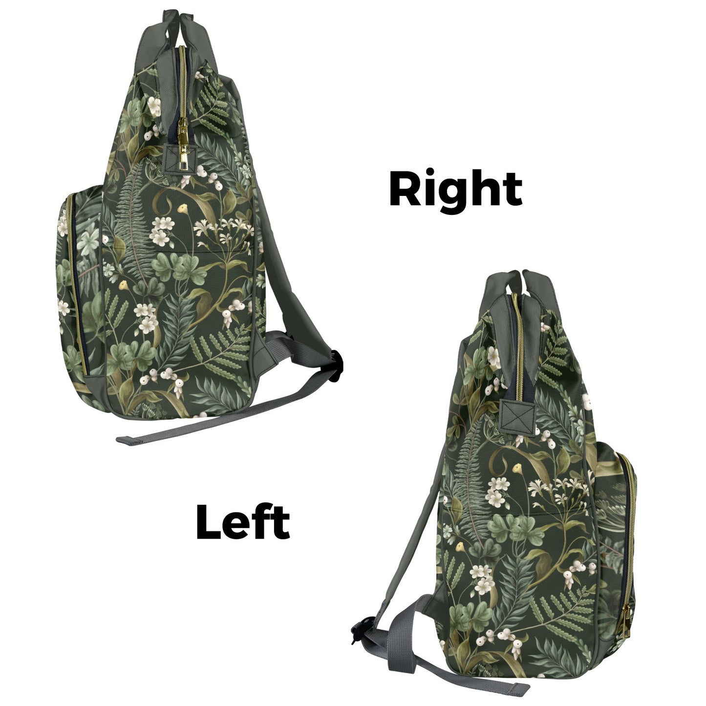 Botanical Forest Ferns & Flowers Diaper Backpack