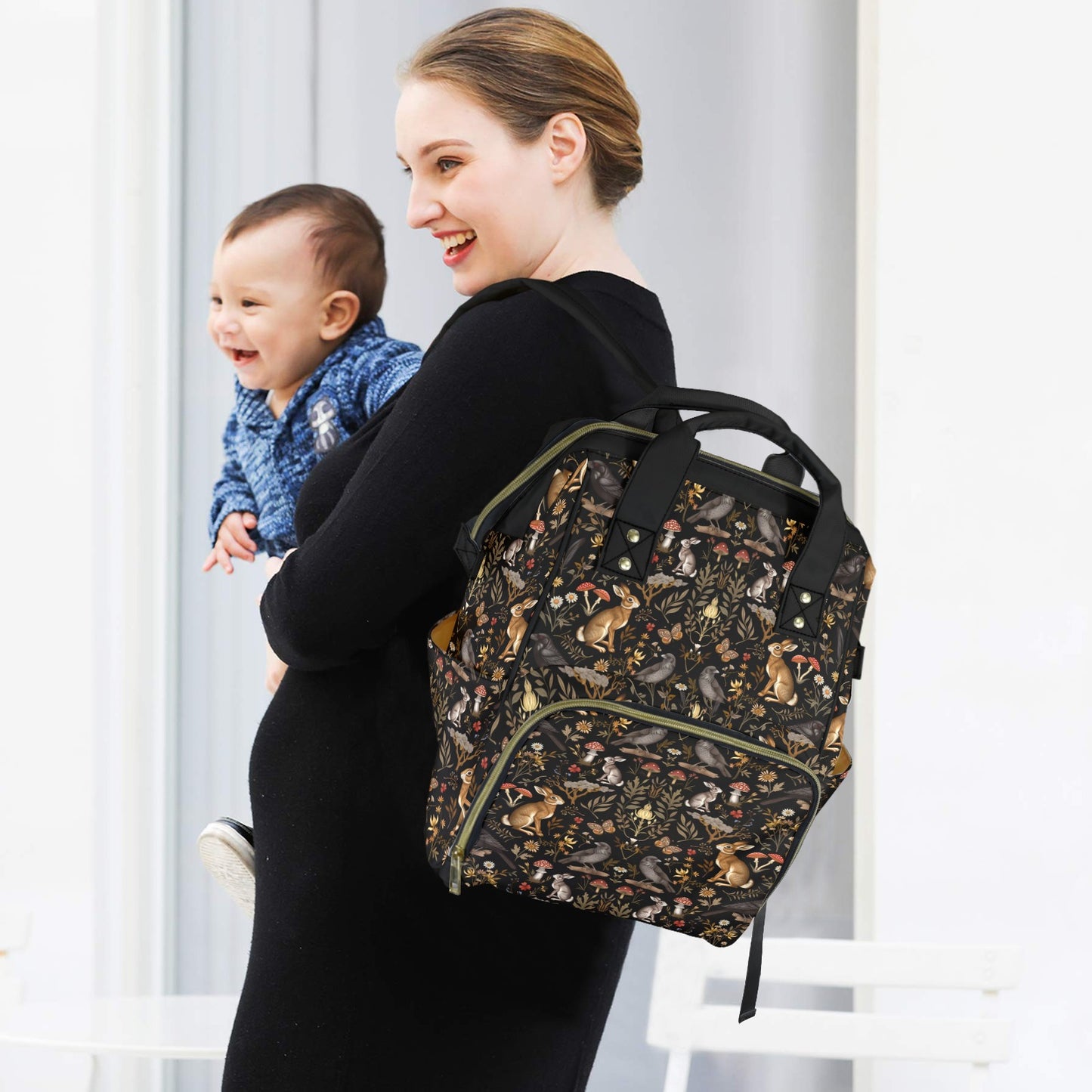 Dark Woodland Diaper Backpack