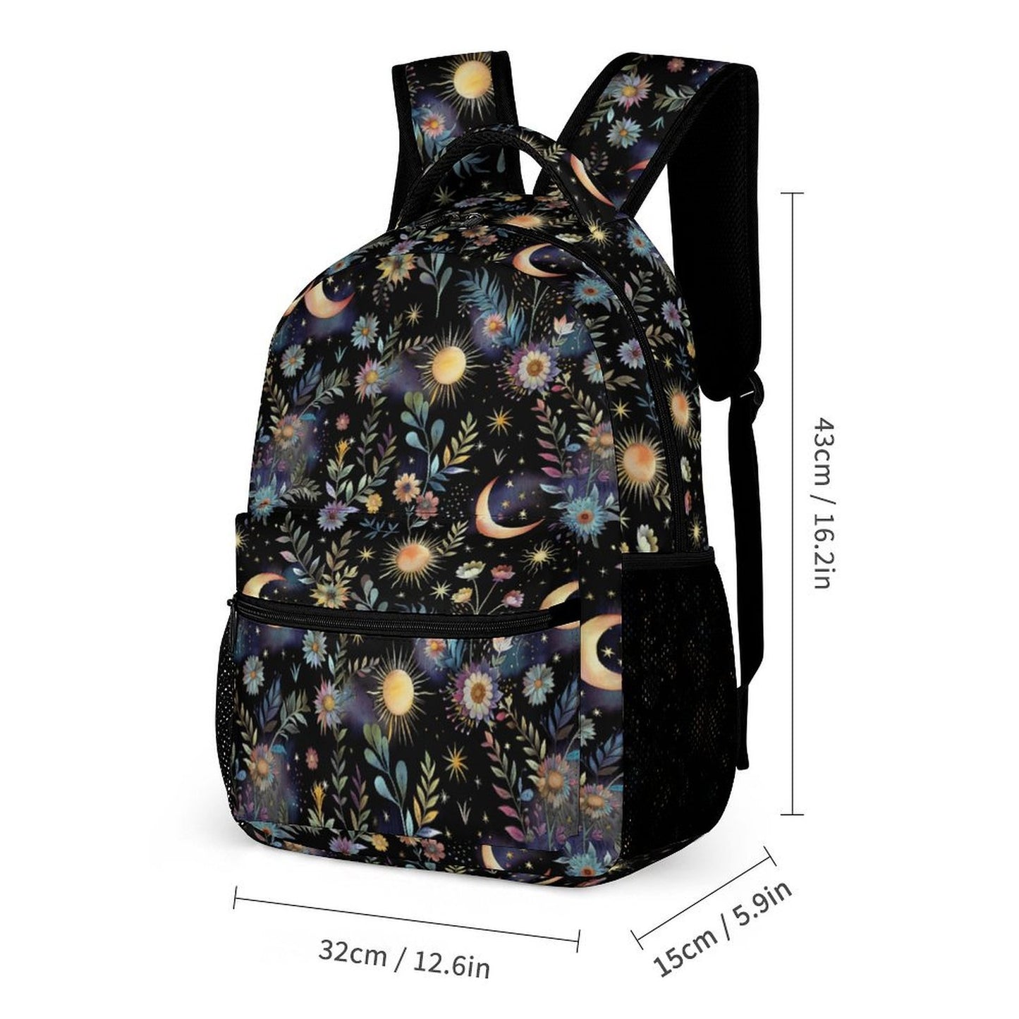 Ethereal Moons & Flowers Backpack School Set