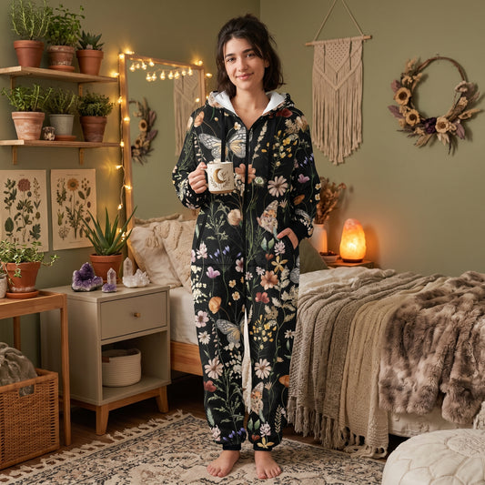 Butterfly Garden Adult Onesie Pajamas