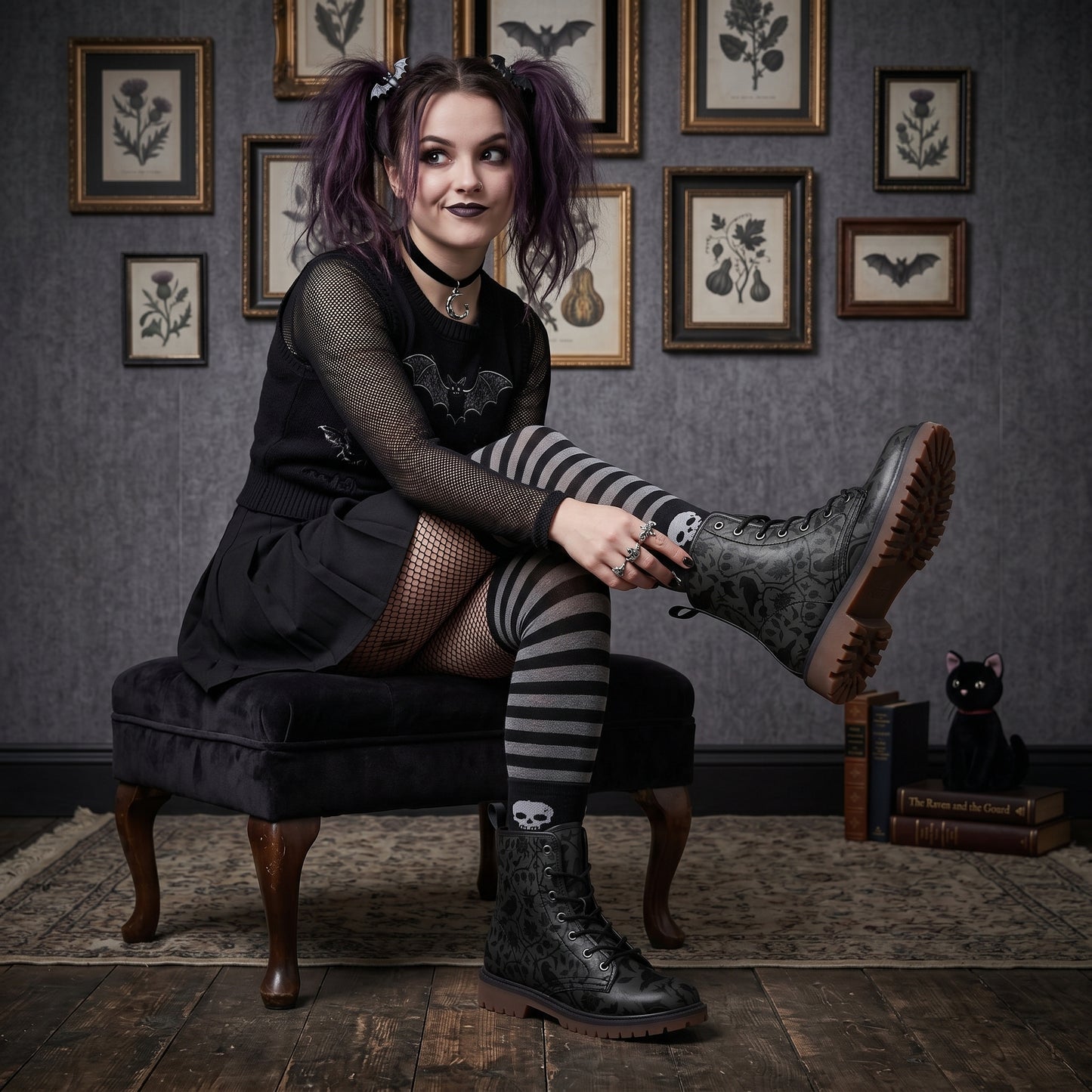 Gothic Ravens Vegan Boots