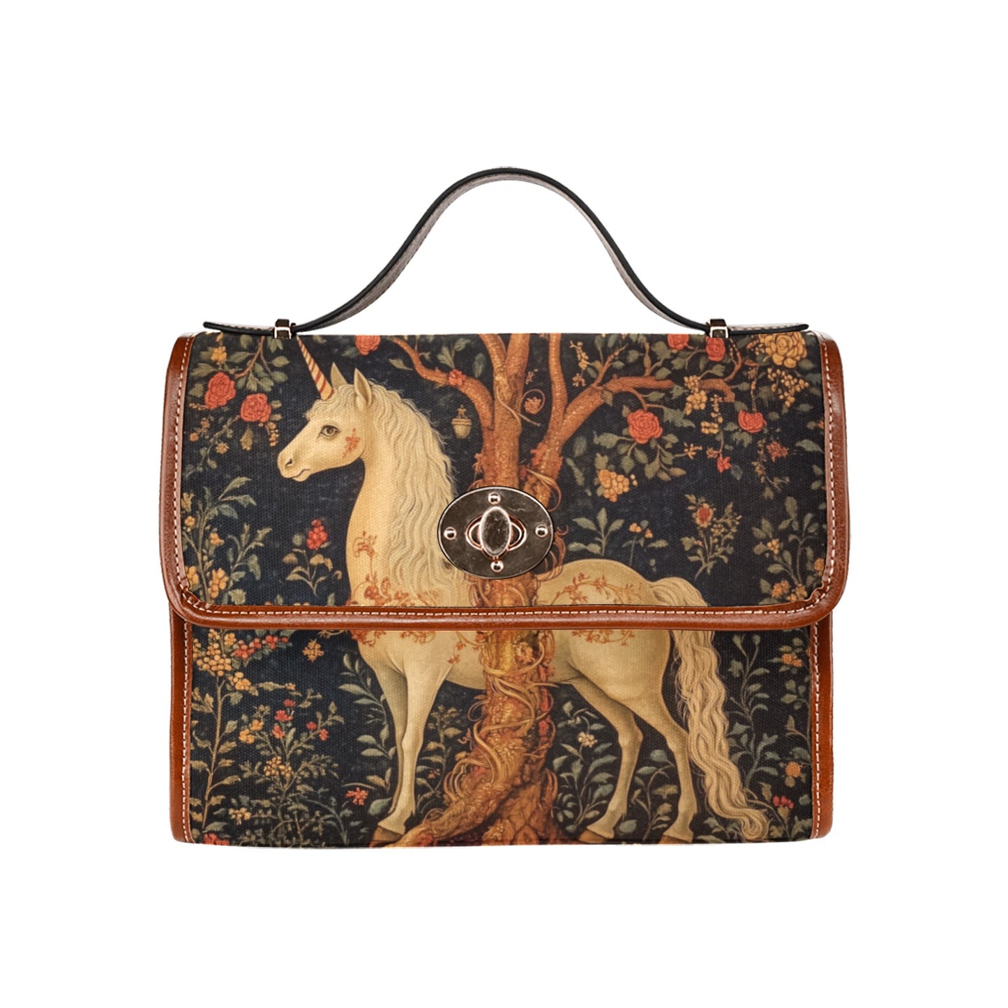Medieval Woodland Unicorn Satchel Bag