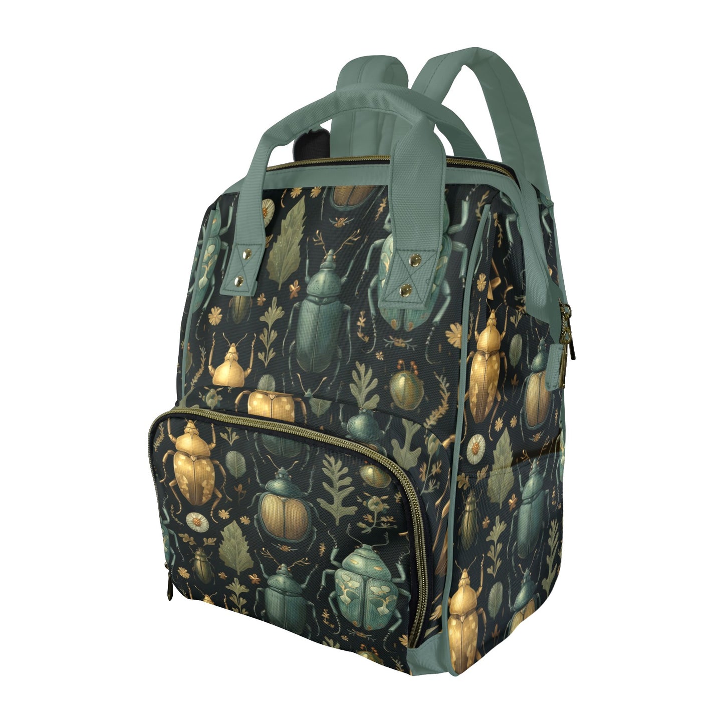 Whimsical Beetles Diaper Bag Backpack