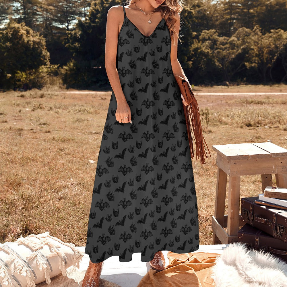 Gothic Bats Maxi Dress