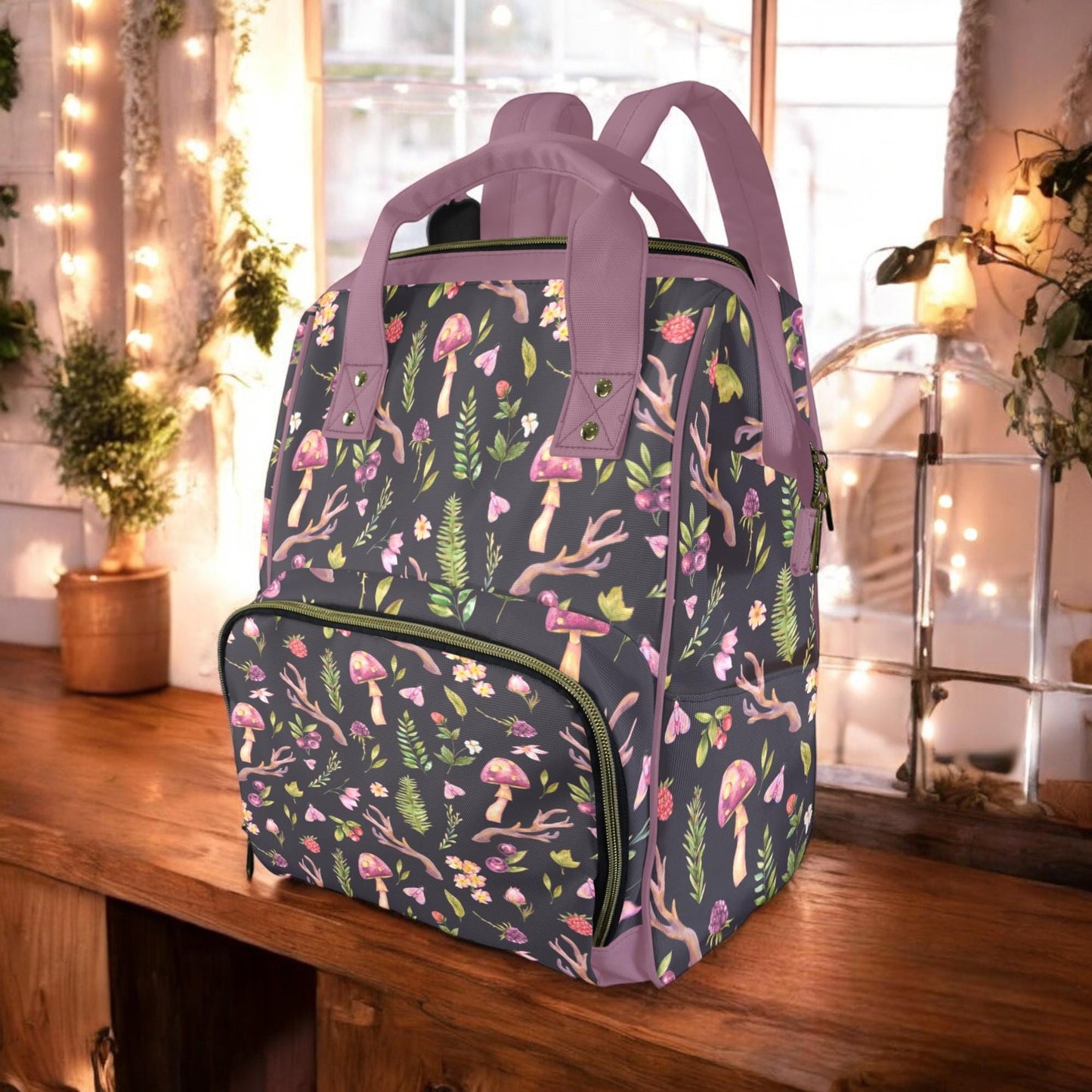 Fairy Mushroom Diaper Backpack