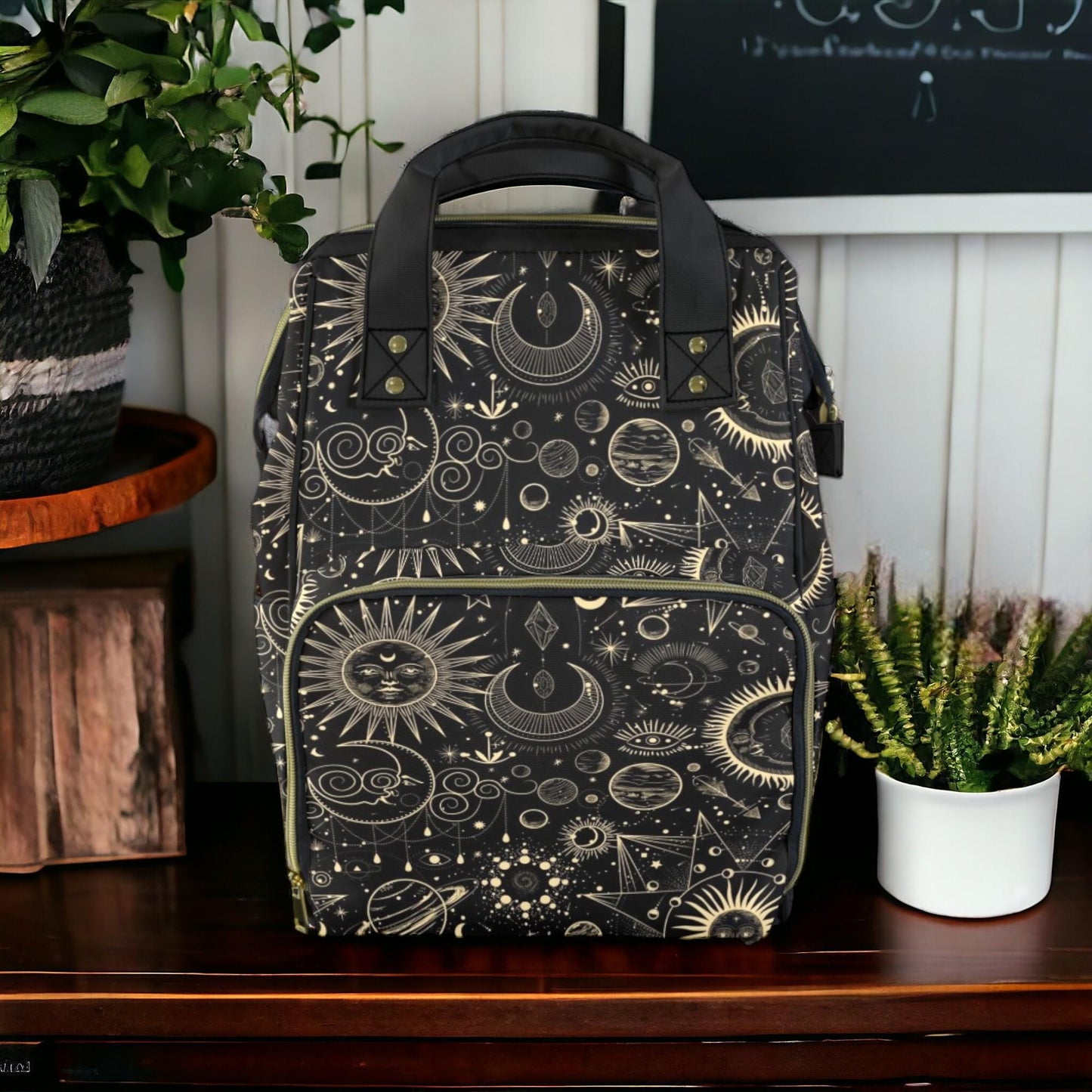 Celestial Stars Witchy Diaper Backpack