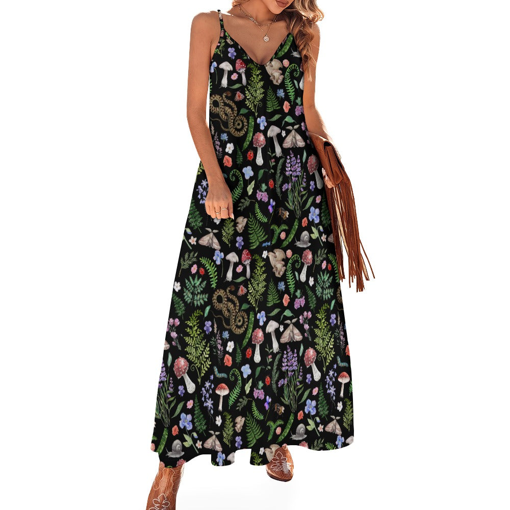 Dark Forest Dreams Boho Maxi Dress