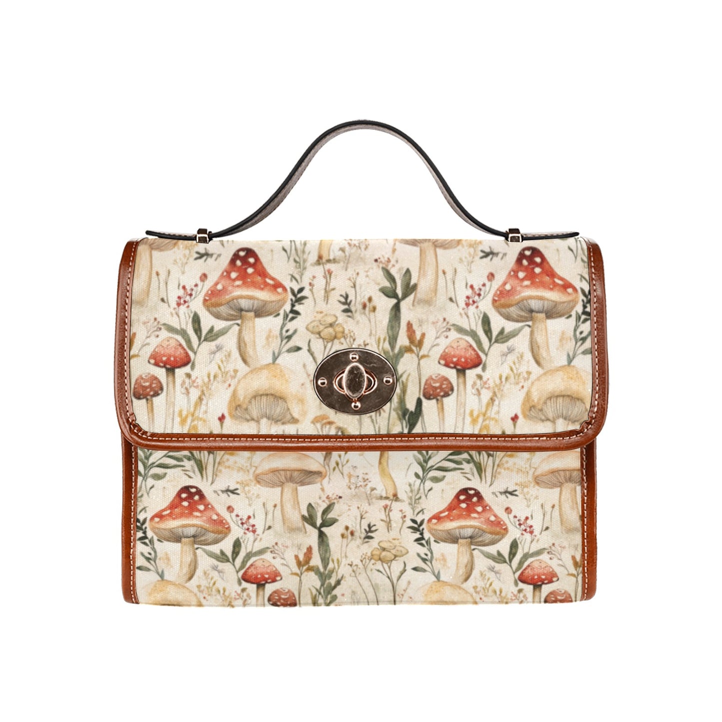 Forestcore Mushrooms Satchel Handbag