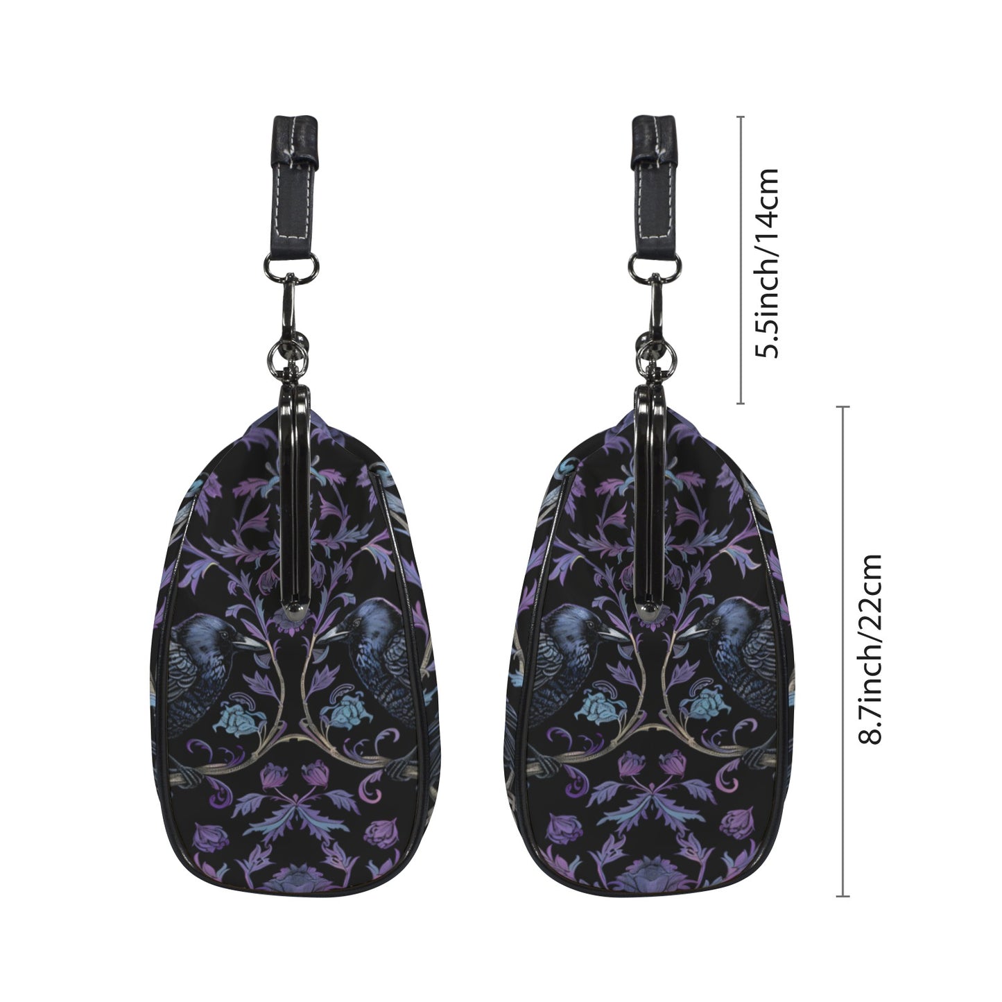Gothic Ravens Kisslock Handbag