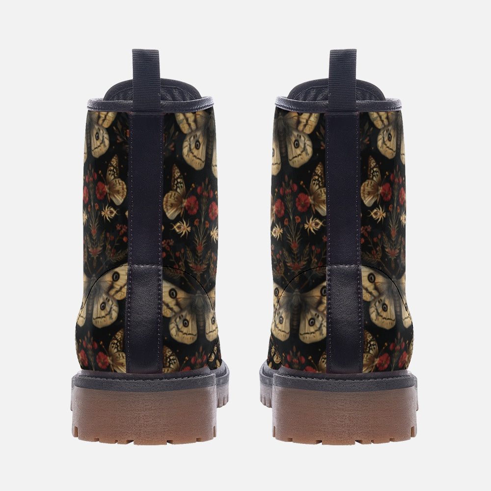 Whimsigothic Magical Moths Combat Boots