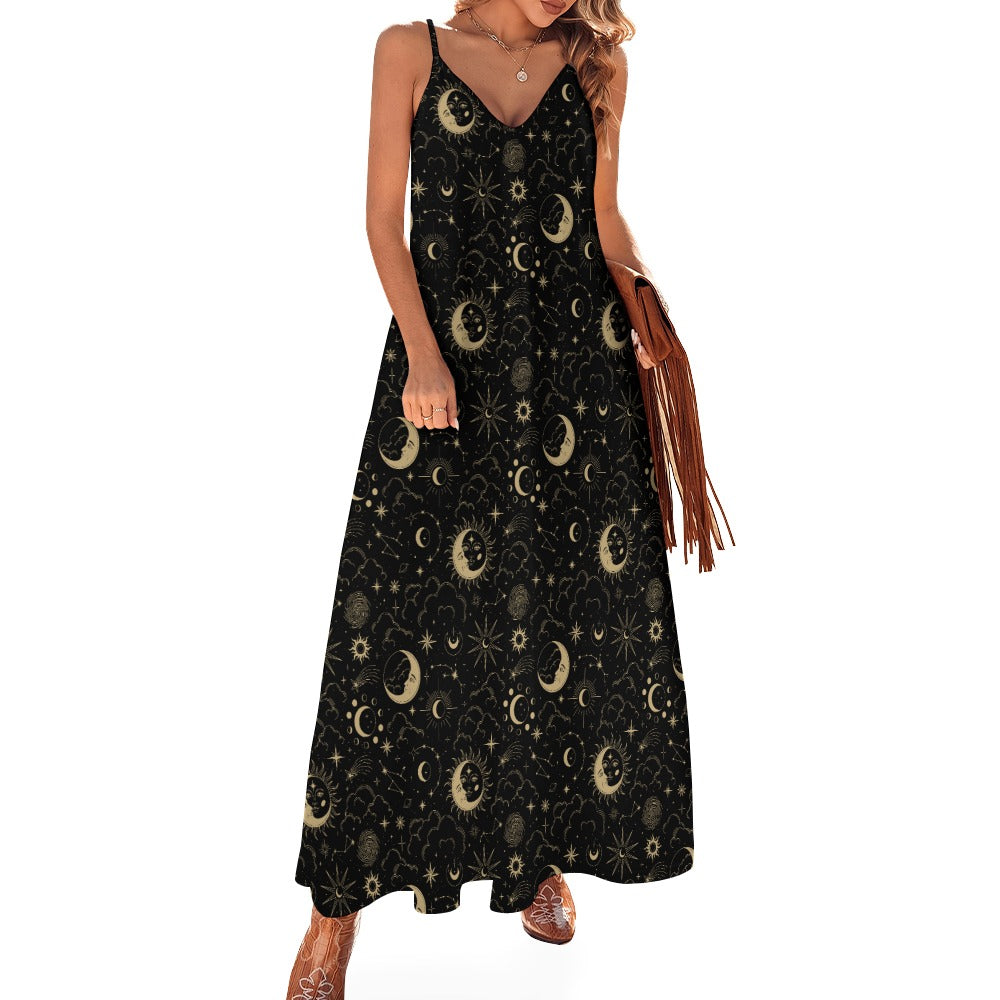 Celestial Moons Maxi Dress