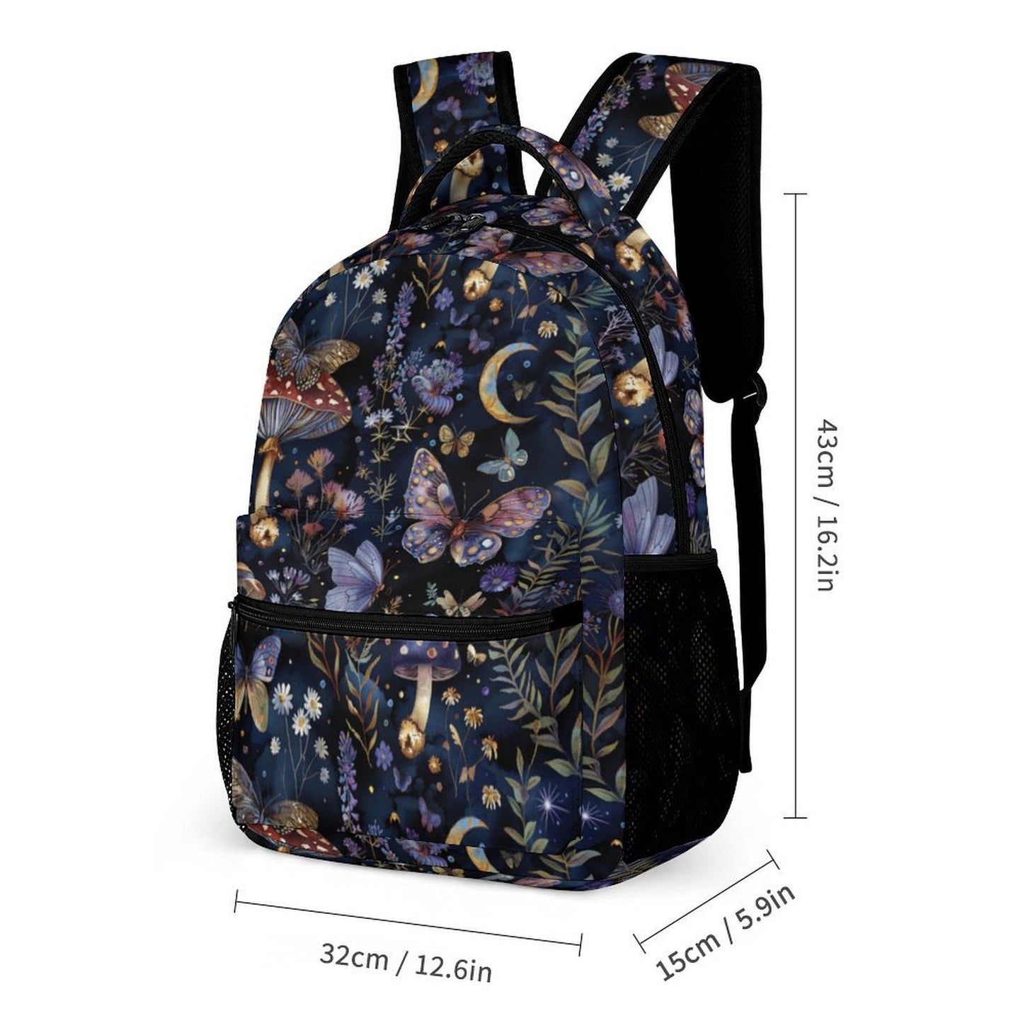 Violet Fairies Magic Night Backpack Three Piece School Set
