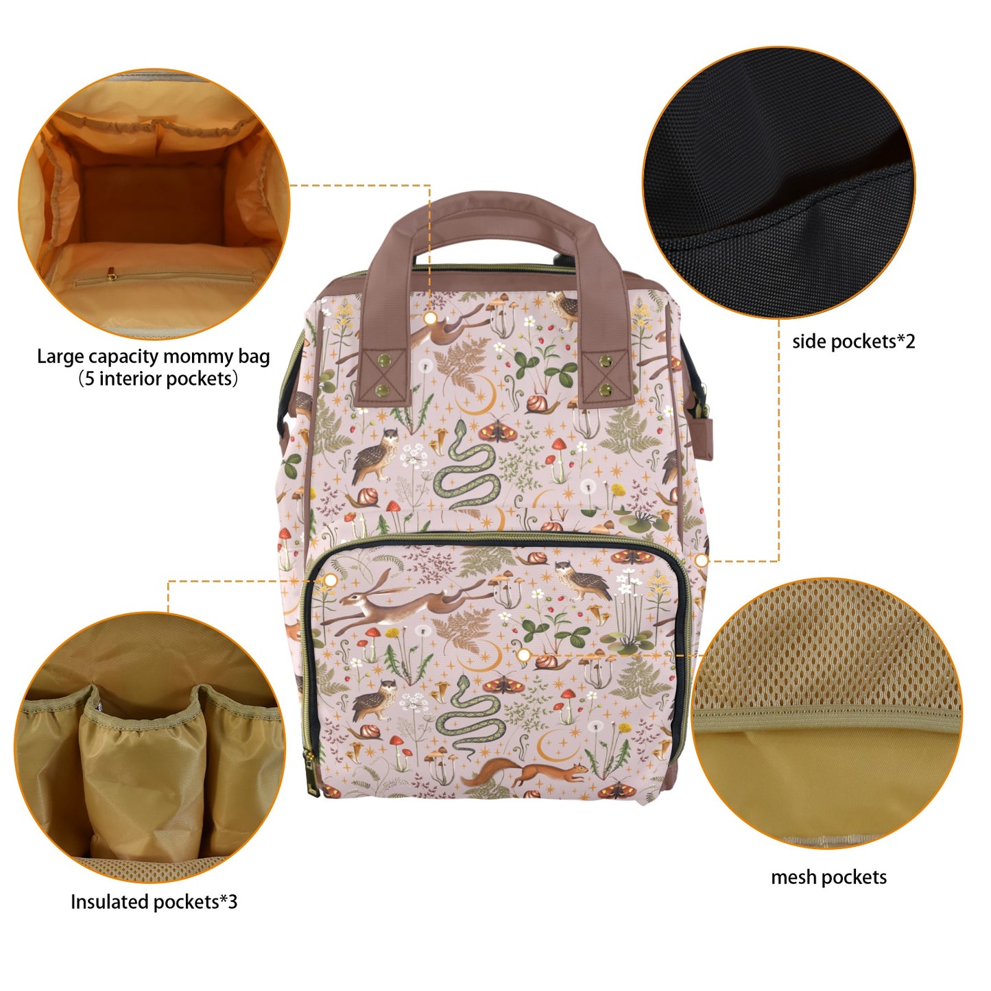 Boho Fairy Forest Multi-Function Diaper Bag