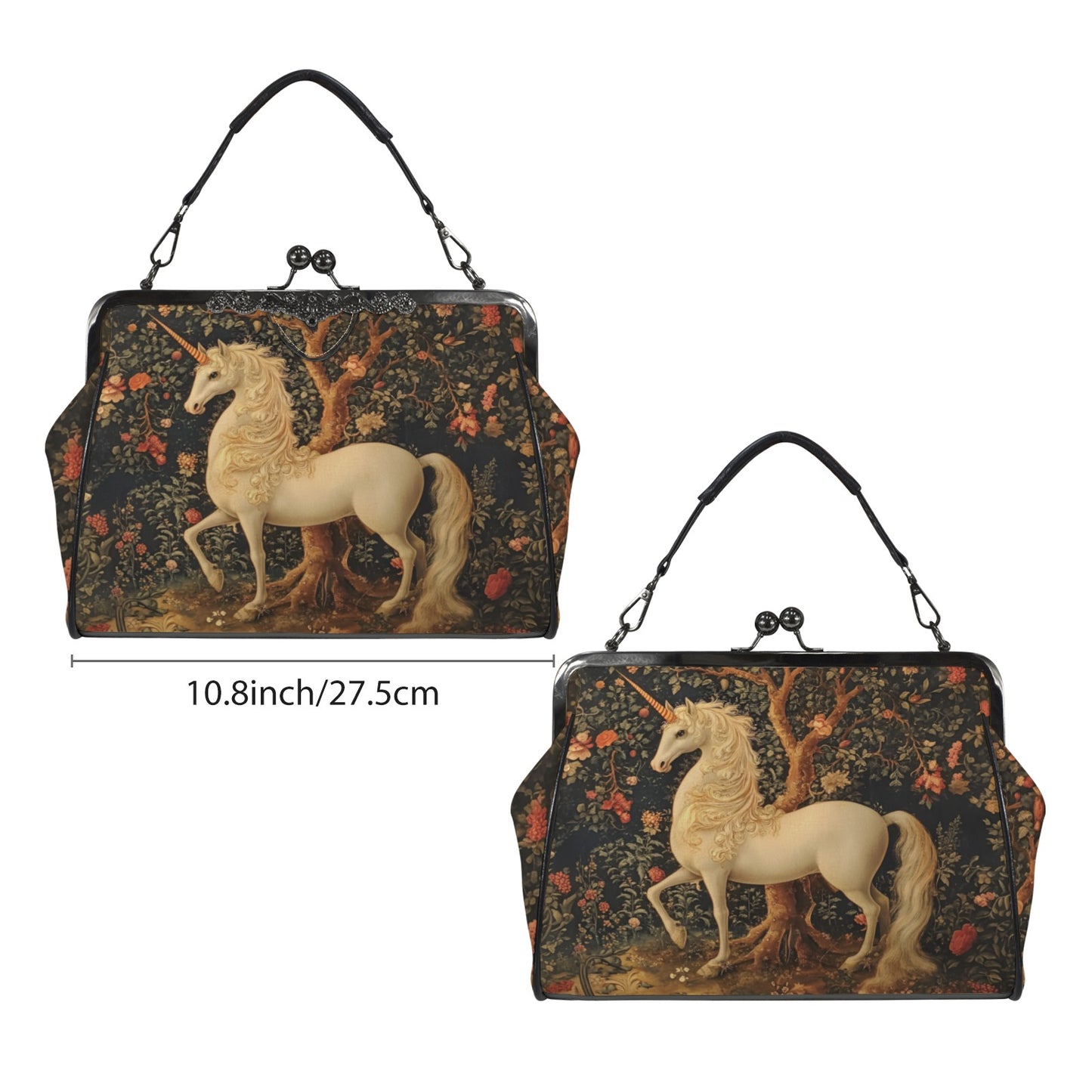 Medieval Unicorn Kisslock Bag