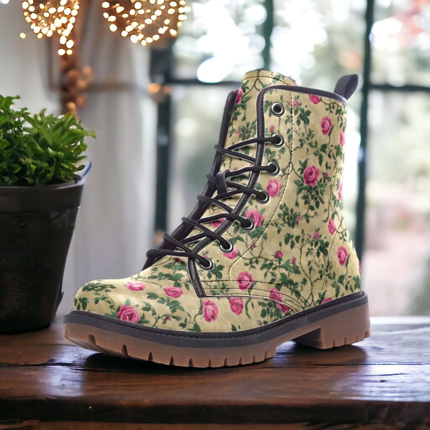 Vintage Cottage Roses Boot