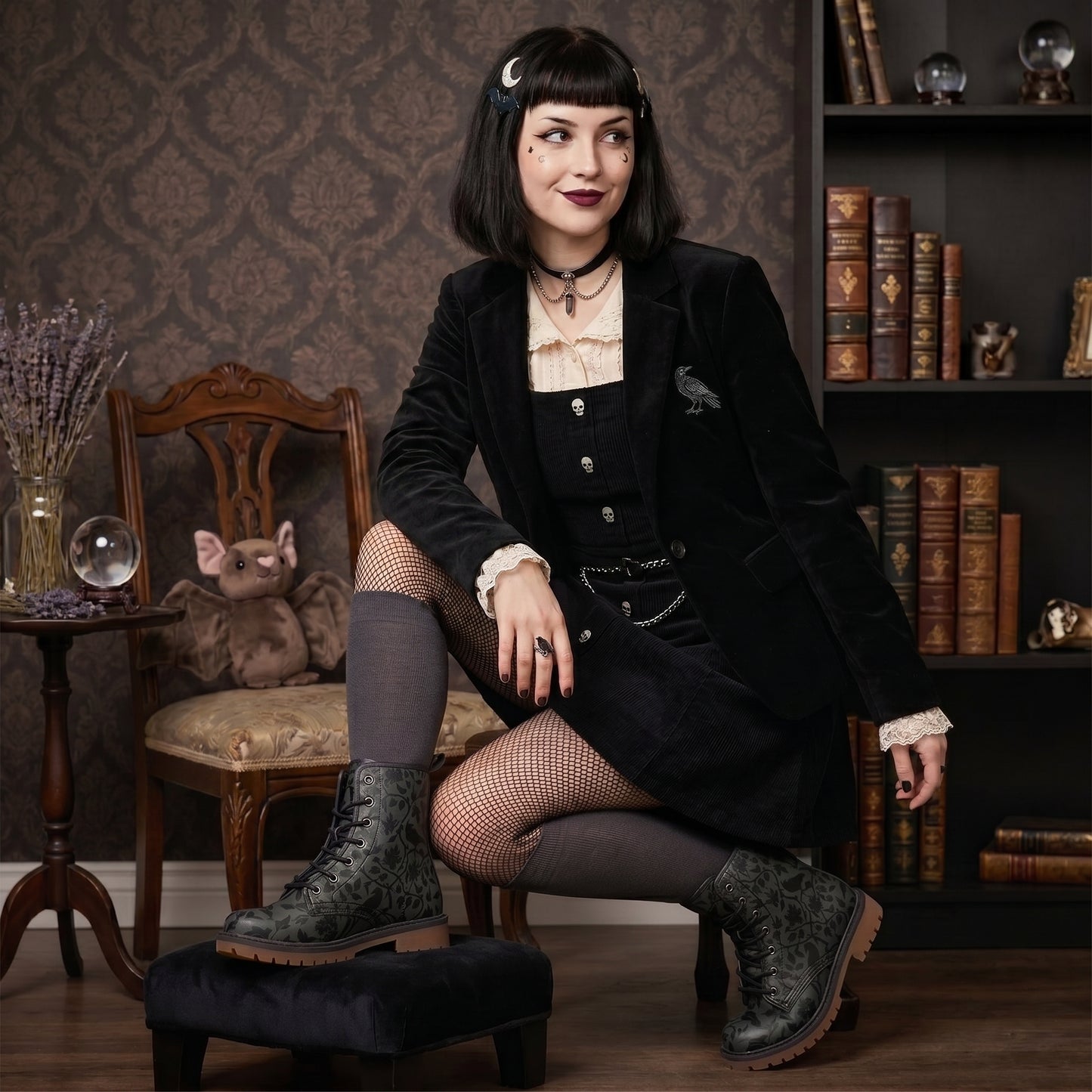 Gothic Ravens Vegan Boots