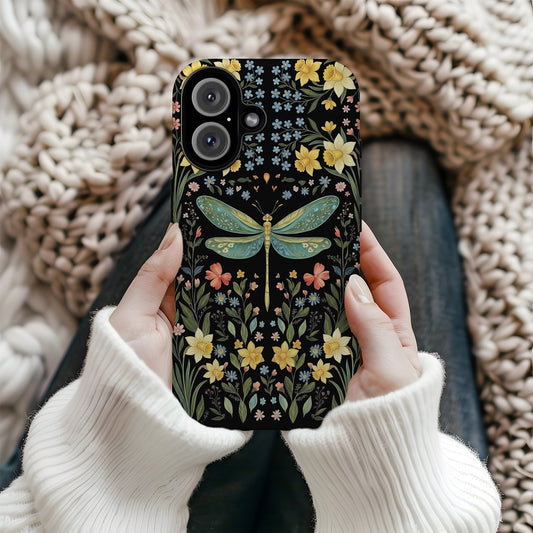 Dragonflies & Daisies Cottagecore Phone Case