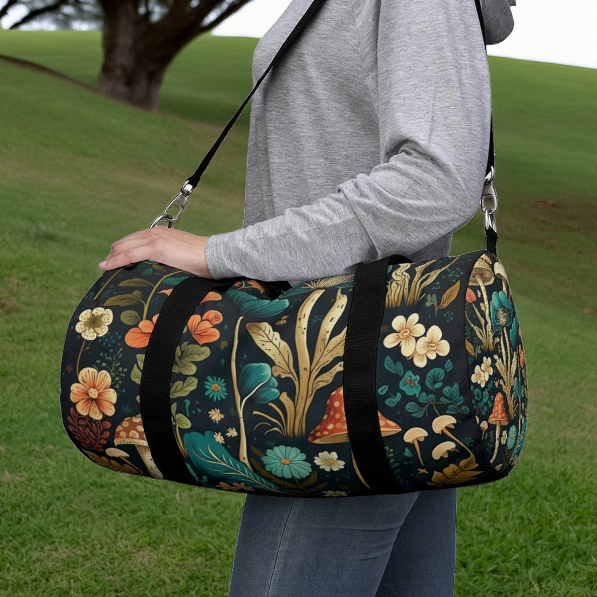 Boho Forest Mushrooms Duffel Bag