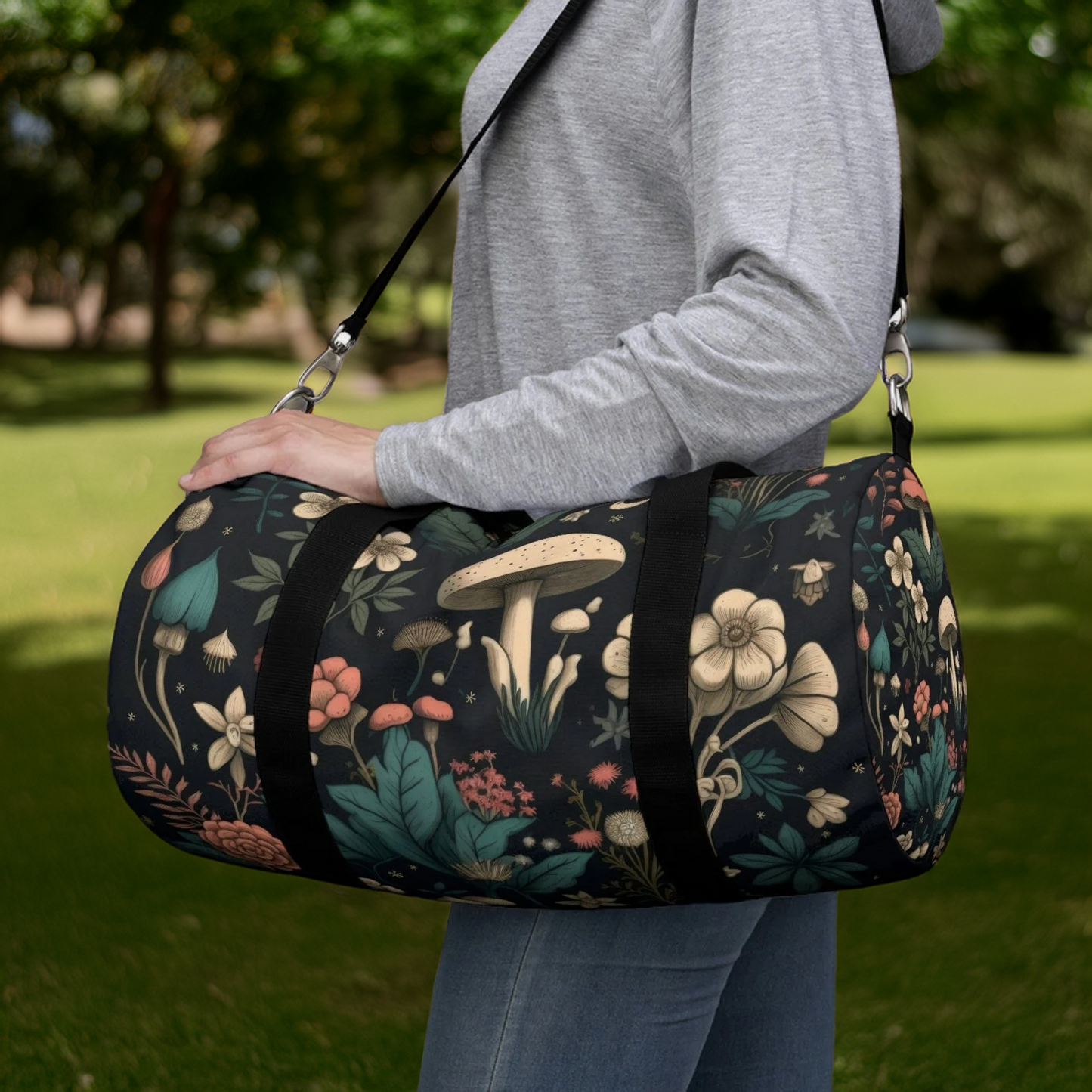 Boho Whimsical Mushrooms Duffel Bag