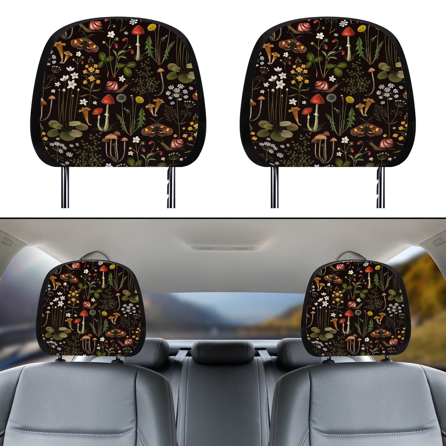 Dark Fairy Forest Car Seat Covers Set
