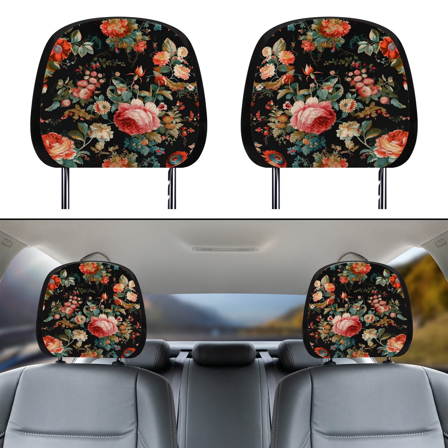 Cottagecore Rose Chintz Seat Covers
