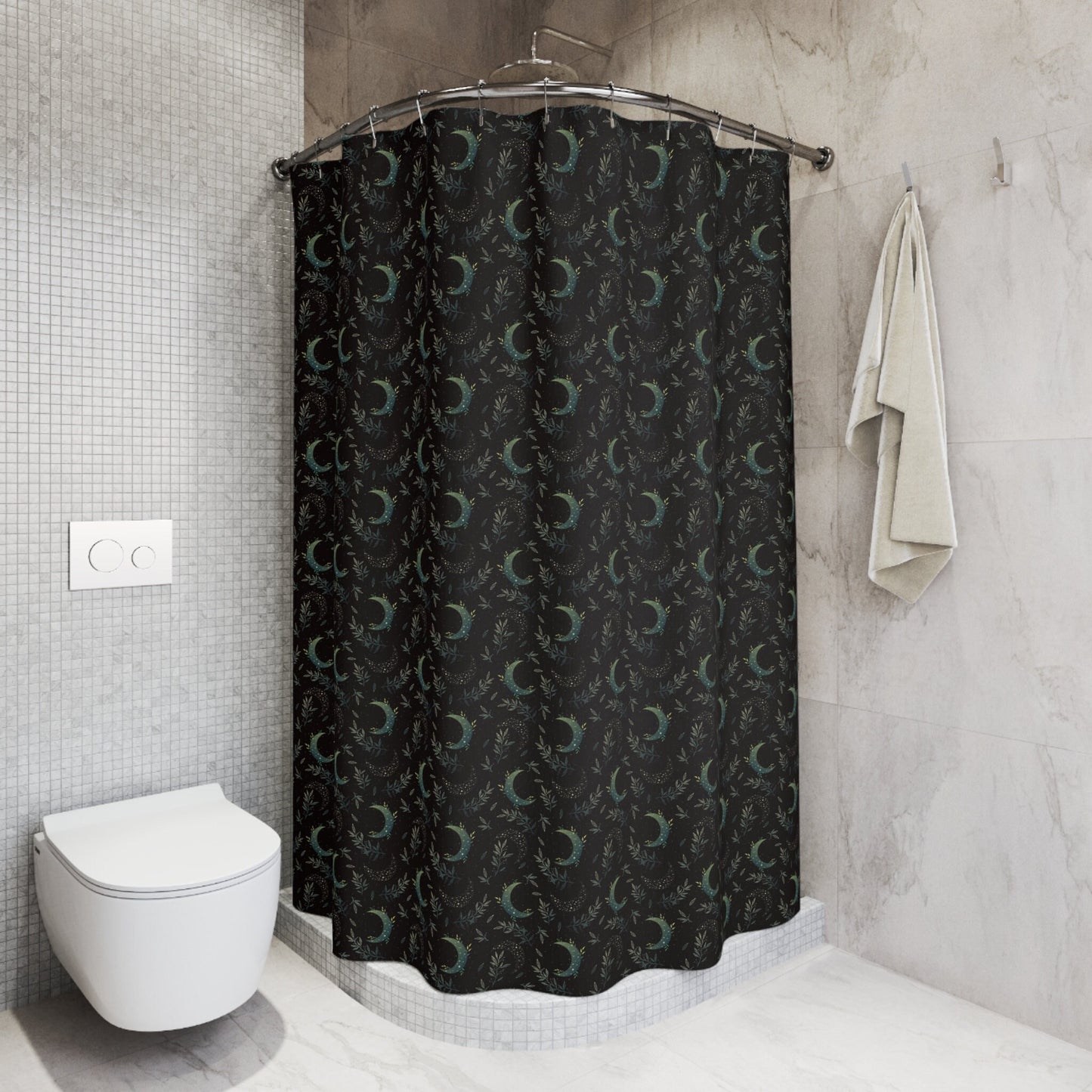 Witchy Forest Moons Shower Curtain & Bath Mat