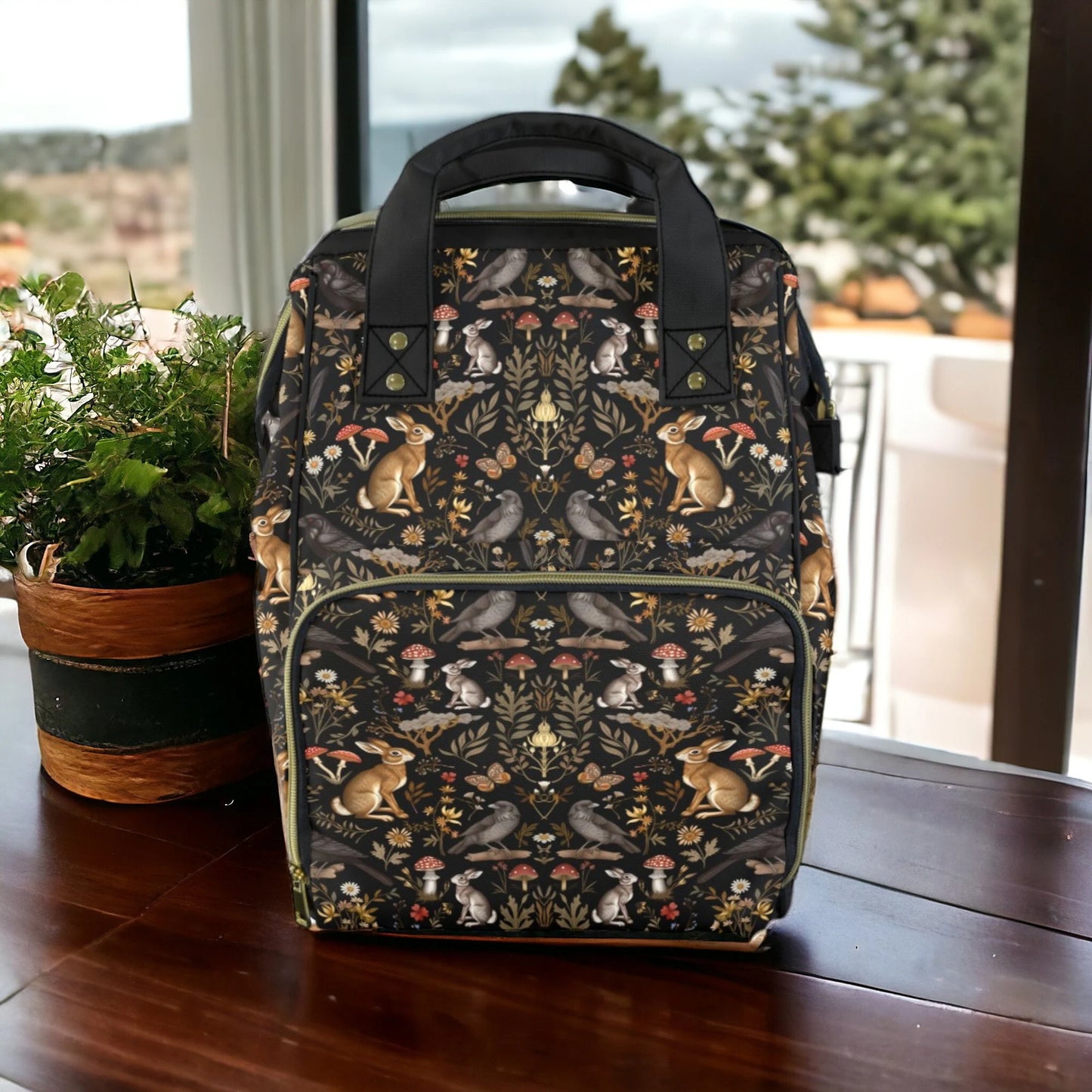 Dark Woodland Diaper Backpack