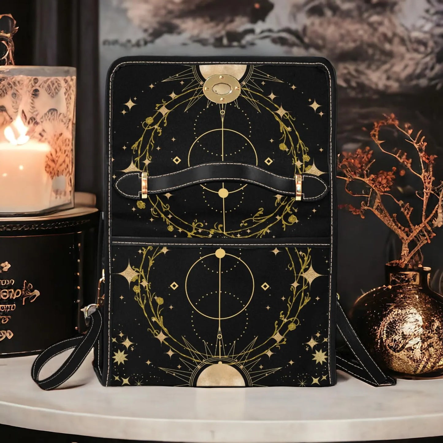 Dark Boho Celestial Satchel bag