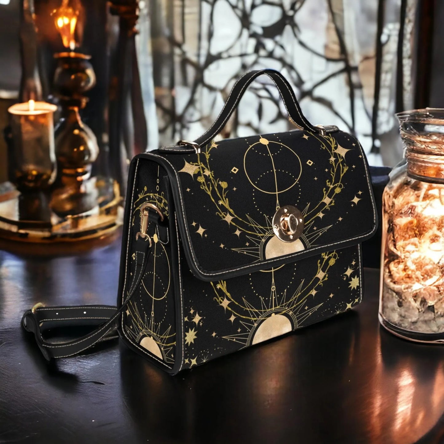 Dark Boho Celestial Satchel bag