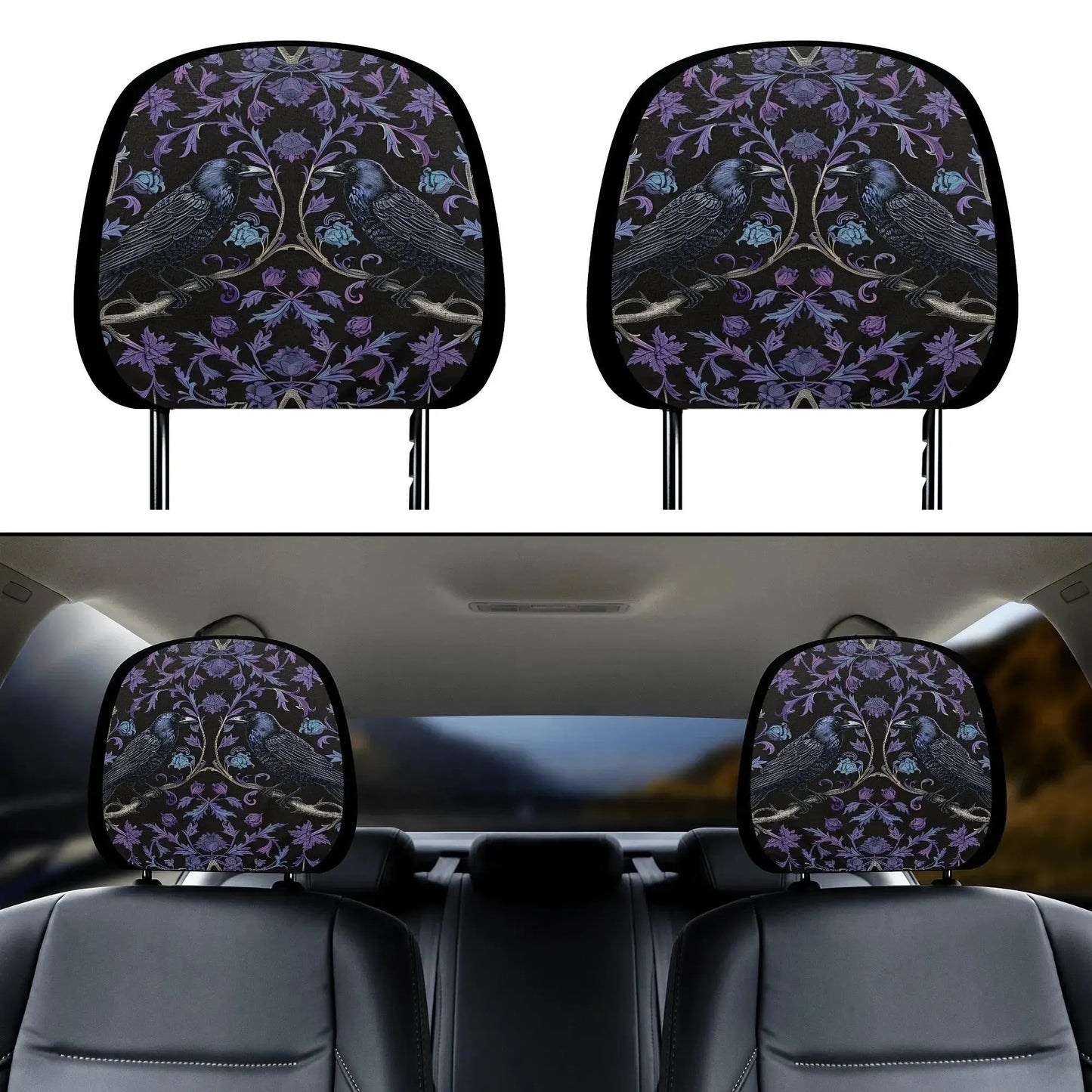 Gothic Ravens Car Seat Covers & Accessories Set
