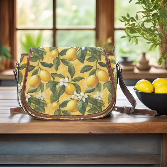 Boho Lemons Saddle Bag Purse
